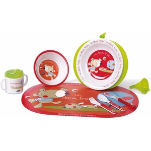 Jane 8 Piece Childs Crockery Set with Thermal Dish, Les Pommes Jane 8 Piece Childs Crockery Set with Thermal Dish, Les Pommes