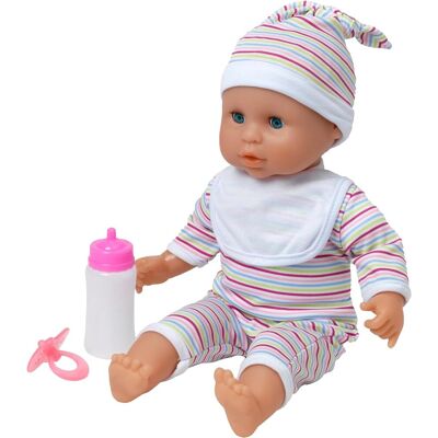 Dolls World Baby Joy, 38cm Soft Bodied Doll with Sleeping Eyes, Outfit, and 16 Interactive Sounds Dolls World Baby Joy, 38cm Soft Bodied Doll with Sleeping Eyes, Outfit, and 16 Interactive Sounds