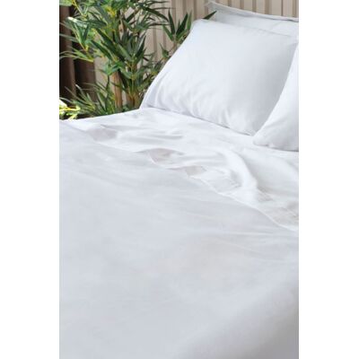 Lazy Panda 300 Thread Count Bamboo Flat Sheet White King / Super King - White - Size: King / Super King Lazy Panda 300 Thread Count Bamboo Flat Sheet White King / Super King - White - Size: King / Super King