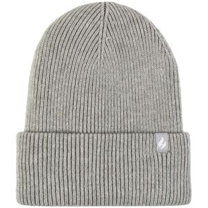 Women's 1 Pack SOCKSHOP Heat Holders Vermont Fine Rib Turnover Cuff Hat Light Grey One Size - Grey - Size: One Size Women's 1 Pack SOCKSHOP Heat Holders Vermont Fine Rib Turnover Cuff Hat Light Grey One Size - Grey - Size: One Size
