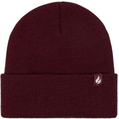 Mens and Women's 1 Pack SOCKSHOP Heat Holders Lite Maple Turnover Hat Burgundy One Size - Red - Size: One Size Mens and Women's 1 Pack SOCKSHOP Heat Holders Lite Maple Turnover Hat Burgundy One Size - Red - Size: One Size