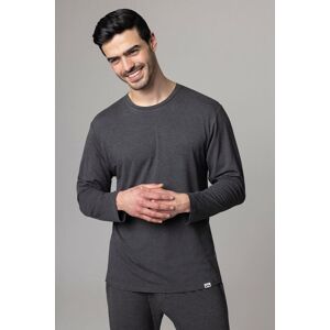 Mens 1 Pack Lazy Panda Bamboo Loungewear Selection Long Sleeved Top Dark Charcoal Long Sleeved Top Medium - Grey - Size: Medium Mens 1 Pack Lazy Panda Bamboo Loungewear Selection Long Sleeved Top Dark Charcoal Long Sleeved Top Medium - Grey - Size: Medium