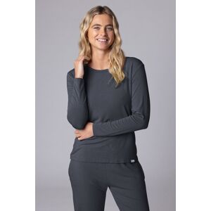 Women's 1 Pack Lazy Panda Bamboo Loungewear Selection Long Sleeved Top Charcoal Long Sleeved Top UK 14 - Grey - Size: UK 14 Women's 1 Pack Lazy Panda Bamboo Loungewear Selection Long Sleeved Top Charcoal Long Sleeved Top UK 14 - Grey - Size: UK 14