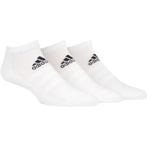 Adidas 3 Pair Cushioned No Show Socks White Kids 2XL  - White - Size: 2X-Large