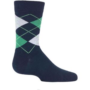 1 Pair Navy Cotton Argyle Socks Kids Unisex 12-2.5 Kids (7-11 Years) - Falke - Blue - Size: 12-2.5 Kids 1 Pair Navy Cotton Argyle Socks Kids Unisex 12-2.5 Kids (7-11 Years) - Falke - Blue - Size: 12-2.5 Kids