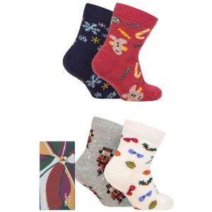 Kids 4 Pair Thought Noel Christmas Organic Cotton Gift Boxed Socks Multi Baby 12-24 Months - Multi Coloured - Size: 12-24 Months Kids 4 Pair Thought Noel Christmas Organic Cotton Gift Boxed Socks Multi Baby 12-24 Months - Multi Coloured - Size: 12-24 Months