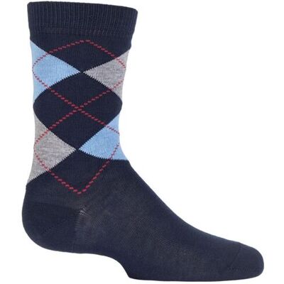 1 Pair Marine Cotton Argyle Socks Kids Unisex 6-8.5 Kids (1-3 Years) - Falke - Blue - Size: 6-8.5 Kids 1 Pair Marine Cotton Argyle Socks Kids Unisex 6-8.5 Kids (1-3 Years) - Falke - Blue - Size: 6-8.5 Kids