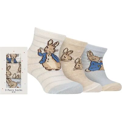 SockShop Babies and Toddler 3 Pair Beatrix Potter Peter Rabbit Gift Boxed Cotton Socks Multi 6-12 Months - Multi Coloured - Size: 6-12 Months SockShop Babies and Toddler 3 Pair Beatrix Potter Peter Rabbit Gift Boxed Cotton Socks Multi 6-12 Months - Multi Coloured - Size: 6-12 Months