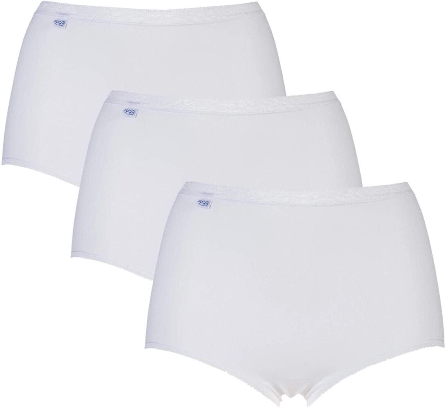 3 Pack White Basic Maxi Briefs Ladies 26 Ladies - Sloggi  - White - Size: UK 26