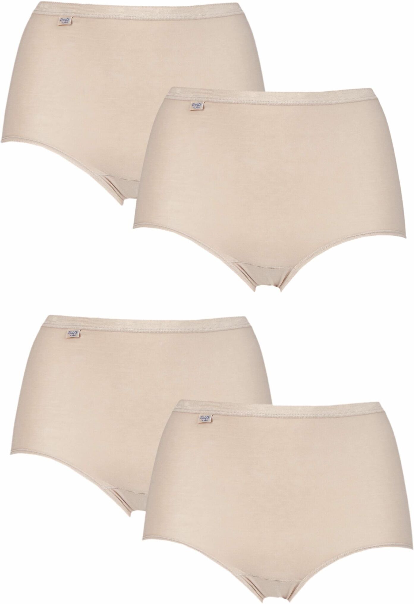 4 Pack Nude Basic Maxi Briefs Ladies 12 Ladies - Sloggi  - Skin Tones - Size: UK 12