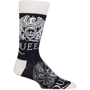 SOCKSHOP Music Collection 1 Pair Queen Cotton Socks White Crest One Size - Multi Coloured - Size: One Size