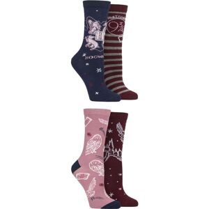 SockShop Women's 4 Pair Harry Potter Hogwarts Cotton Socks Assorted 4-8 Womens - Assorted - Size: Small SockShop Women's 4 Pair Harry Potter Hogwarts Cotton Socks Assorted 4-8 Womens - Assorted - Size: Small