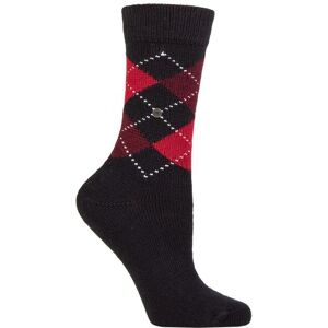 Women's 1 Pair Burlington Whitby Extra Soft Argyle Socks Navy / Red 3.5-7 Ladies - Multi Coloured - Size: Small Women's 1 Pair Burlington Whitby Extra Soft Argyle Socks Navy / Red 3.5-7 Ladies - Multi Coloured - Size: Small