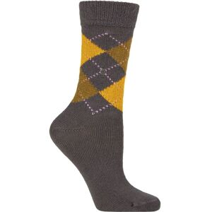 SockShop Women's 1 Pair Burlington Whitby Extra Soft Argyle Socks Grey / Yellow 3.5-7 Women's - Grey - Size: Small SockShop Women's 1 Pair Burlington Whitby Extra Soft Argyle Socks Grey / Yellow 3.5-7 Women's - Grey - Size: Small