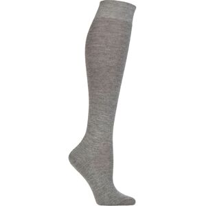 Women's 1 Pair Falke No 1 85% Cashmere Knee High Socks Light Grey Melange 4-5 Ladies - Grey - Size: Small Women's 1 Pair Falke No 1 85% Cashmere Knee High Socks Light Grey Melange 4-5 Ladies - Grey - Size: Small