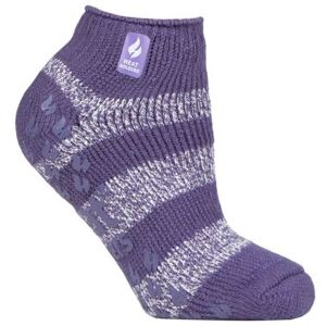 Women's 1 Pair SOCKSHOP Heat Holders 2.3 TOG Patterned and Striped Ankle Slipper Socks Valencia Mulberry Purple / White 4-8 Ladies - Purple - Size: Small Women's 1 Pair SOCKSHOP Heat Holders 2.3 TOG Patterned and Striped Ankle Slipper Socks Valencia Mulberry Purple / White 4-8 Ladies - Purple - Size: Small