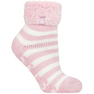 Women's 1 Pair Heat Holders Lounge Feather Turn Over Cuff Socks Auckland Stripe Ballerina Pink 4-8 Ladies - Pink - Size: Small Women's 1 Pair Heat Holders Lounge Feather Turn Over Cuff Socks Auckland Stripe Ballerina Pink 4-8 Ladies - Pink - Size: Small