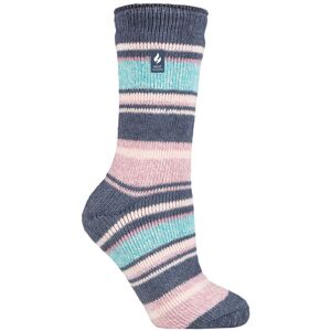 Women's 1 Pair SOCKSHOP Heat Holders 2.3 TOG Patterned Thermal Socks Palma Multi Stripe Denim 4-8 Ladies - Multi Coloured - Size: Small Women's 1 Pair SOCKSHOP Heat Holders 2.3 TOG Patterned Thermal Socks Palma Multi Stripe Denim 4-8 Ladies - Multi Coloured - Size: Small