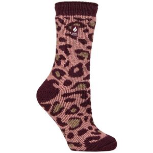 Women's 1 Pair SOCKSHOP Heat Holders 2.3 TOG Patterned Thermal Socks Animal Print Cabernet / Muted Coral 4-8 - Red - Size: Small Women's 1 Pair SOCKSHOP Heat Holders 2.3 TOG Patterned Thermal Socks Animal Print Cabernet / Muted Coral 4-8 - Red - Size: Small