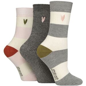 SockShop Women's 3 Pair Caroline Gardner Bamboo Ribbed Lightweight Lesiure Socks Grey / Black Twist / Pink 4-8 - Multi Coloured - Size: Small SockShop Women's 3 Pair Caroline Gardner Bamboo Ribbed Lightweight Lesiure Socks Grey / Black Twist / Pink 4-8 - Multi Coloured - Size: Small