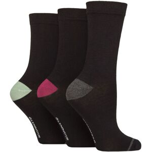 SockShop Women's 3 Pair Glenmuir Contrast Heel and Toe Bamboo Socks Black Charcoal / Plum 4-8 - Black - Size: 4-8 SockShop Women's 3 Pair Glenmuir Contrast Heel and Toe Bamboo Socks Black Charcoal / Plum 4-8 - Black - Size: 4-8