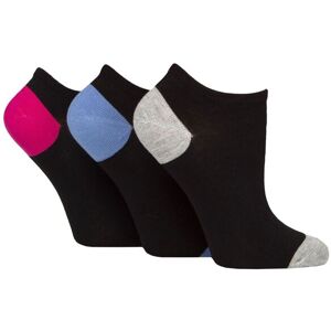 SockShop Women's 3 Pair Glenmuir Plain and Patterned Bamboo Secret Socks Black / Grey / Blue / Pink 4-8 - Black - Size: Small SockShop Women's 3 Pair Glenmuir Plain and Patterned Bamboo Secret Socks Black / Grey / Blue / Pink 4-8 - Black - Size: Small
