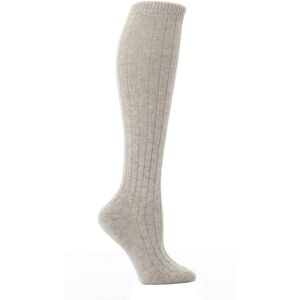 1 Pair Light Grey 85% Cashmere Rib Knee High Ladies 4-7 Ladies - Pantherella - Grey - Size: Small 1 Pair Light Grey 85% Cashmere Rib Knee High Ladies 4-7 Ladies - Pantherella - Grey - Size: Small