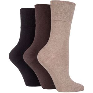 SockShop Women's 3 Pair IOMI FootNurse Gentle Grip Bamboo Diabetic Socks Dark Brown 4-8 - Brown - Size: Small SockShop Women's 3 Pair IOMI FootNurse Gentle Grip Bamboo Diabetic Socks Dark Brown 4-8 - Brown - Size: Small