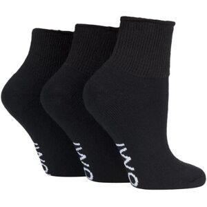 3 Pair Black Footnurse Gentle Grip Diabetic Ankle Socks Ladies 4-8 Ladies - Iomi - Black - Size: Small 3 Pair Black Footnurse Gentle Grip Diabetic Ankle Socks Ladies 4-8 Ladies - Iomi - Black - Size: Small