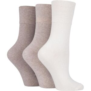 3 Pair Light Brown Footnurse Gentle Grip Diabetic Socks Ladies 4-8 Ladies - Iomi - Brown - Size: Small 3 Pair Light Brown Footnurse Gentle Grip Diabetic Socks Ladies 4-8 Ladies - Iomi - Brown - Size: Small