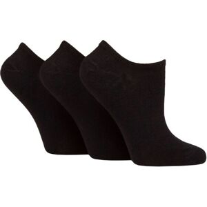 Wild Feet Women's 3 Pair Wildfeet Plain, Patterned and Contrast Heel Bamboo Trainer Socks Black 4-8 Ladies - Black - Size: Small Wild Feet Women's 3 Pair Wildfeet Plain, Patterned and Contrast Heel Bamboo Trainer Socks Black 4-8 Ladies - Black - Size: Small