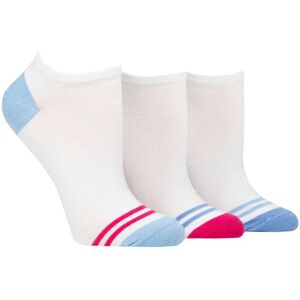 Wild Feet Women's 3 Pair Wildfeet Plain, Patterned and Contrast Heel Bamboo Trainer Socks White Heel and Toe Stripes 4-8 Ladies - White - Size: Small Wild Feet Women's 3 Pair Wildfeet Plain, Patterned and Contrast Heel Bamboo Trainer Socks White Heel and Toe Stripes 4-8 Ladies - White - Size: Small