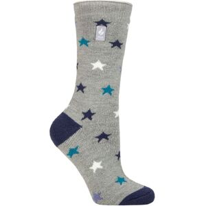 Women's 1 Pair SOCKSHOP Heat Holders 1.6 TOG Lite Patterned and Striped Socks Innsbruck Stars Grey 4-8 - Grey - Size: Small Women's 1 Pair SOCKSHOP Heat Holders 1.6 TOG Lite Patterned and Striped Socks Innsbruck Stars Grey 4-8 - Grey - Size: Small