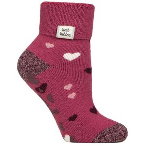 Women's 1 Pair SOCKSHOP Heat Holders Turn Over Cuff Lite Lounge Socks Hearts 4-8 - Pink - Size: Small Women's 1 Pair SOCKSHOP Heat Holders Turn Over Cuff Lite Lounge Socks Hearts 4-8 - Pink - Size: Small