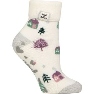 Women's 1 Pair SOCKSHOP Heat Holders Turn Over Cuff Lite Lounge Socks Cosy Cabin 4-8 - Cream - Size: Small Women's 1 Pair SOCKSHOP Heat Holders Turn Over Cuff Lite Lounge Socks Cosy Cabin 4-8 - Cream - Size: Small