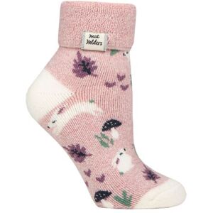 Women's 1 Pair SOCKSHOP Heat Holders Turn Over Cuff Sleep Lite Socks Bunnies 4-8 - Pink - Size: Small Women's 1 Pair SOCKSHOP Heat Holders Turn Over Cuff Sleep Lite Socks Bunnies 4-8 - Pink - Size: Small