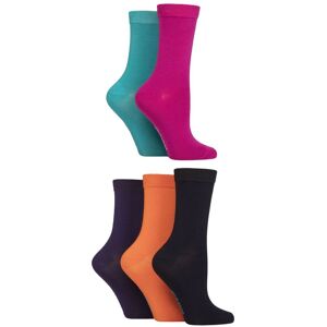 Women's 5 Pair SOCKSHOP Plain, Patterned and Striped Bamboo Socks Plain Bright 4-8 - Multi Coloured - Size: Small Women's 5 Pair SOCKSHOP Plain, Patterned and Striped Bamboo Socks Plain Bright 4-8 - Multi Coloured - Size: Small