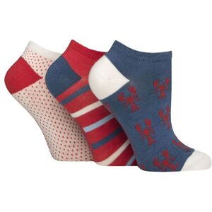 Women's 3 Pair SOCKSHOP Bamboo Trainer Socks with Smooth Toe Seams Nautical Patterned 4-8 - Multi Coloured - Size: Small Women's 3 Pair SOCKSHOP Bamboo Trainer Socks with Smooth Toe Seams Nautical Patterned 4-8 - Multi Coloured - Size: Small