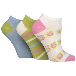 Women's 3 Pair SOCKSHOP Bamboo Trainer Socks with Smooth Toe Seams Ocean View Patterned 4-8 - Multi Coloured - Size: Small Women's 3 Pair SOCKSHOP Bamboo Trainer Socks with Smooth Toe Seams Ocean View Patterned 4-8 - Multi Coloured - Size: Small