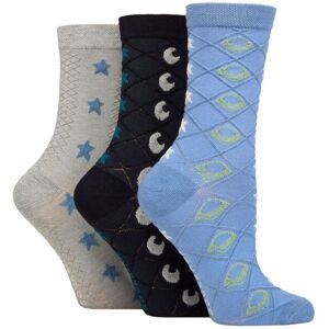 Women's 3 Pair SOCKSHOP Patterned Pelerine Bamboo Socks Celestial 4-8 - Assorted - Size: Small Women's 3 Pair SOCKSHOP Patterned Pelerine Bamboo Socks Celestial 4-8 - Assorted - Size: Small