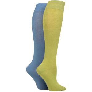 Women's 2 Pair SOCKSHOP Plain and Patterned Bamboo Knee High Socks with Smooth Toe Seams Spanish Moss 4-8 - Assorted - Size: Small Women's 2 Pair SOCKSHOP Plain and Patterned Bamboo Knee High Socks with Smooth Toe Seams Spanish Moss 4-8 - Assorted - Size: Small
