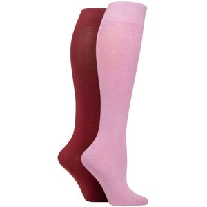 Women's 2 Pair SOCKSHOP Plain and Patterned Bamboo Knee High Socks with Smooth Toe Seams Smokey Pink 4-8 - Assorted - Size: Small Women's 2 Pair SOCKSHOP Plain and Patterned Bamboo Knee High Socks with Smooth Toe Seams Smokey Pink 4-8 - Assorted - Size: Small