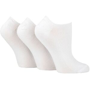 Women's 3 Pair SOCKSHOP Patterned, Striped, Plain, Ribbed and Mesh Bamboo Trainer Socks White Ribbed 4-8 Ladies - White - Size: Small Women's 3 Pair SOCKSHOP Patterned, Striped, Plain, Ribbed and Mesh Bamboo Trainer Socks White Ribbed 4-8 Ladies - White - Size: Small