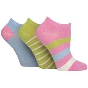 Women's 3 Pair SOCKSHOP Patterned, Striped, Plain, Ribbed and Mesh Bamboo Trainer Socks Ocean View Striped 4-8 - Multi Coloured - Size: Small Women's 3 Pair SOCKSHOP Patterned, Striped, Plain, Ribbed and Mesh Bamboo Trainer Socks Ocean View Striped 4-8 - Multi Coloured - Size: Small
