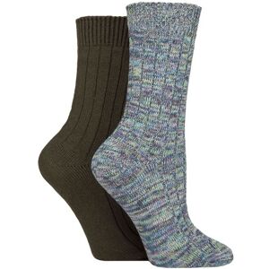 Women's 2 Pair SOCKSHOP Chunky Rib Cotton Boot Socks Wild Terrain 4-8 - Assorted - Size: Small Women's 2 Pair SOCKSHOP Chunky Rib Cotton Boot Socks Wild Terrain 4-8 - Assorted - Size: Small