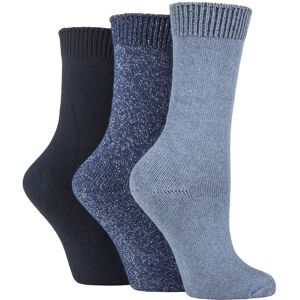Women's 3 Pair SOCKSHOP Plain Cotton and Glitter Lurex Boot Socks Navy 4-8 Ladies - Blue - Size: Small Women's 3 Pair SOCKSHOP Plain Cotton and Glitter Lurex Boot Socks Navy 4-8 Ladies - Blue - Size: Small