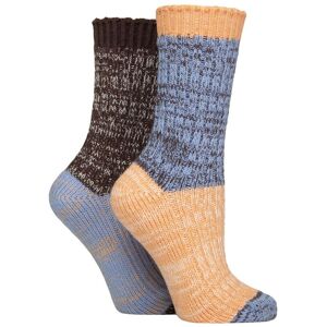 Women's 2 Pair SOCKSHOP Velvet Soft Chunky Rib Boot Socks Crisp Winter 4-8 - Multi Coloured - Size: Small Women's 2 Pair SOCKSHOP Velvet Soft Chunky Rib Boot Socks Crisp Winter 4-8 - Multi Coloured - Size: Small