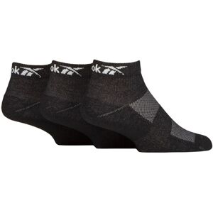Mens and Women's 3 Pair Reebok Essentials Cotton Ankle Socks with Arch Support and Mesh Top Black 6.5-8 UK - Black - Size: 6.5-8 UK Mens and Women's 3 Pair Reebok Essentials Cotton Ankle Socks with Arch Support and Mesh Top Black 6.5-8 UK - Black - Size: 6.5-8 UK