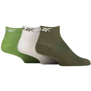 Mens and Women's 3 Pair Reebok Essentials Cotton Ankle Socks with Arch Support and Mesh Top Green / White / Lime 8.5-10 UK - Green - Size: 8.5-10 UK Mens and Women's 3 Pair Reebok Essentials Cotton Ankle Socks with Arch Support and Mesh Top Green / White / Lime 8.5-10 UK - Green - Size: 8.5-10 UK