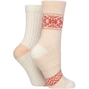Women's 2 Pair SOCKSHOP Wildfeet Leisure to Lounge Socks Fair Isle White / Red 4-8 - White - Size: 4-8 Women's 2 Pair SOCKSHOP Wildfeet Leisure to Lounge Socks Fair Isle White / Red 4-8 - White - Size: 4-8